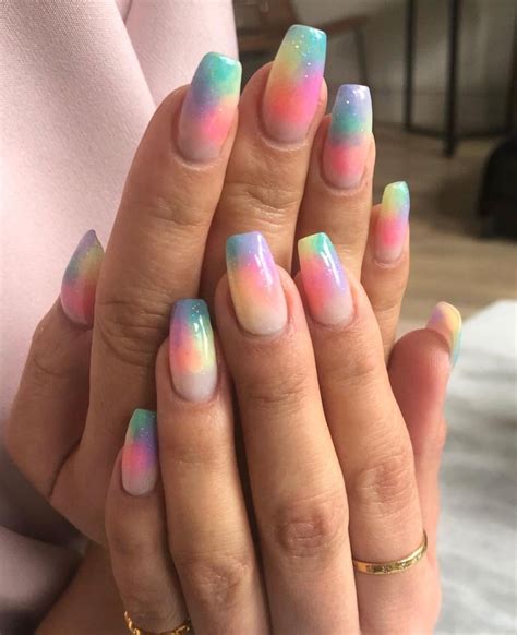 Pin By Jennifer Diaz On Nail Rainbow Nails Vibrant Nails Rainbow