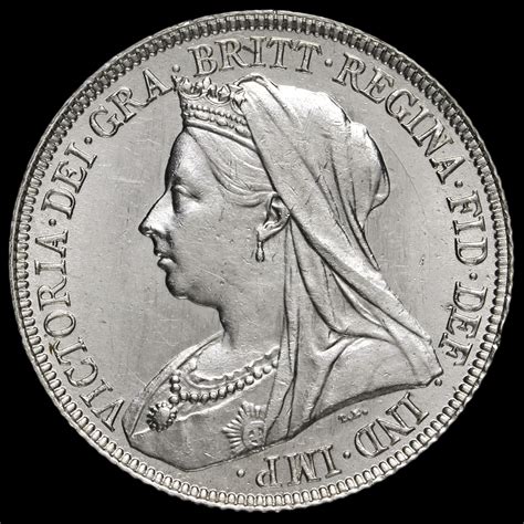 1897 Queen Victoria Veiled Head Silver Shilling Au
