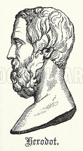 Herodotus Ancient Greek Geographer And Historian Stock Image Look