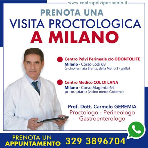 Calendario Visite Specialistiche Dott Carmelo Geremia A Milano Centro Pelvi Perineale