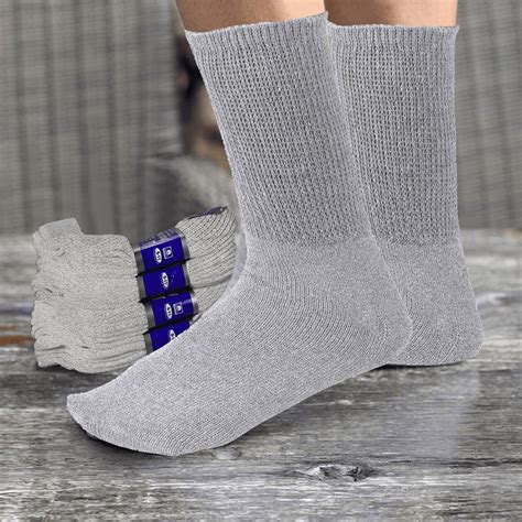 Diabetic Socks Mens And Women Crew Style Physicians Approved Socks 3 6