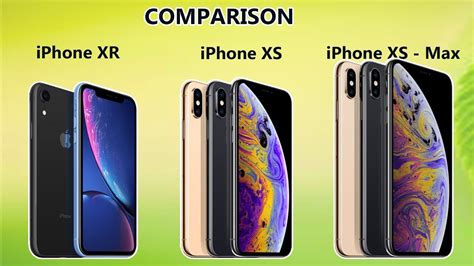 Apple Iphone Xr Vs Apple Iphone Xs Max Vs Apple Iphone Xs Comparison