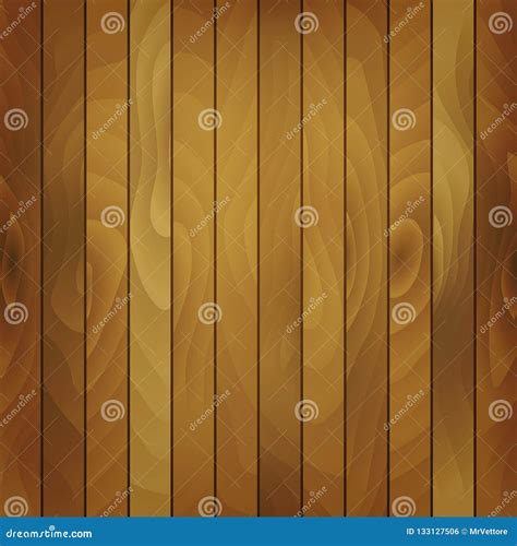 Wooden Plank Floor Vector Realistic Background Wood Board In Brown