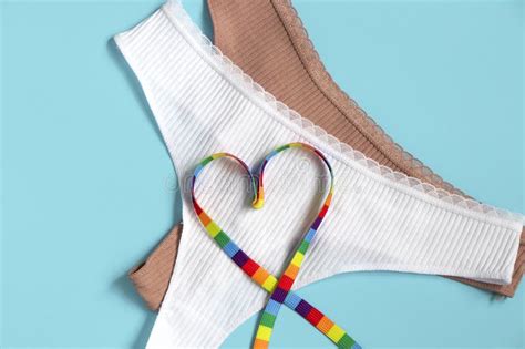 Hearts In Rainbow Colors On A Pair Of Women S Panties Lgbt Rainbow