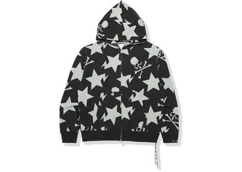 Bape X Mastermind 11th Anniversary Sta Pattern Relaxed Full Zip Hoodie