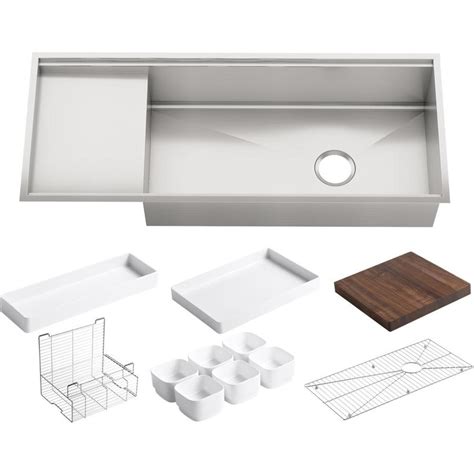 Shop Kohler Stages 185 In X 45 In Stainless Steel Single Basin Drop In