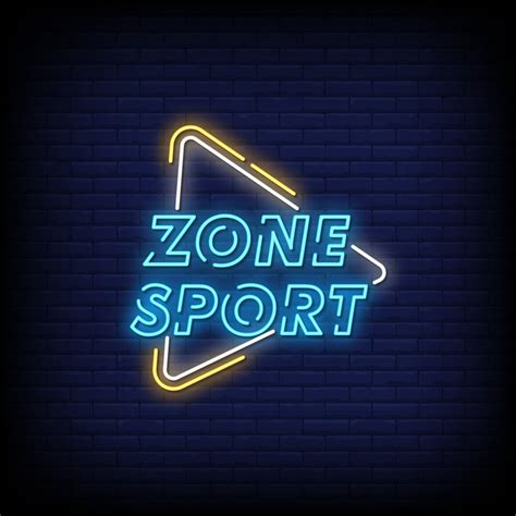 Zone Sport Neon Signs Style Text Vector 2268187 Vector Art At Vecteezy