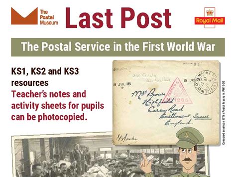 Last Post The Postal Service In The First World War Ks12 The