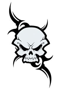 Skull candy tattoo skull sleeve tattoos skull tattoo design tattoo designs men black tattoos tribal tattoos gas mask tattoo optical illusion tattoo tattoo samples. Tribal Skull | TattooForAWeek Temporary Tattoos Largest ...