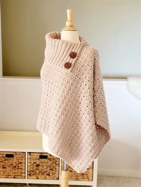 crochet poncho with collar pattern crochet dreamz