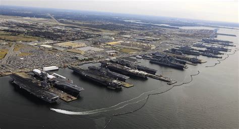 Nine Flat Tops At Us Navy Base Naval Station Norfolk December 20 2012