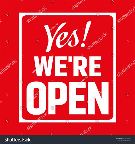 Yes Were Open Sign Letter Board Stock Vector Royalty Free 1678415584
