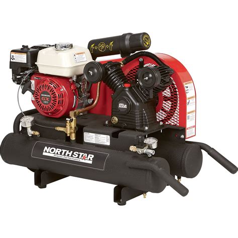 Northstar Gas Powered Air Compressor — Honda Gx160 Ohv Engine 8 Gallon