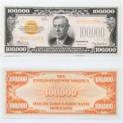 A 100000 Dollar Bill From 1934 Rpics