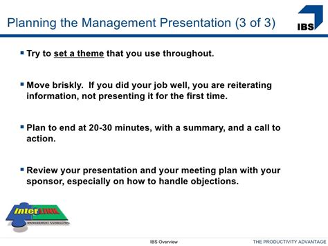 Planning The Management Presentation 3