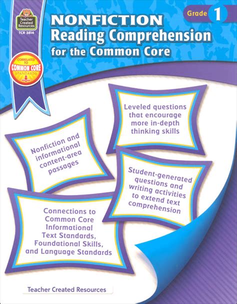 Nonfiction Reading Comprehension For The Common Core Grade 1 Teacher