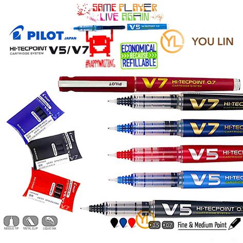 Pilot Bxc Hi Tecpoint V5v7 Refillable Liquid Ink Rollerball Pen