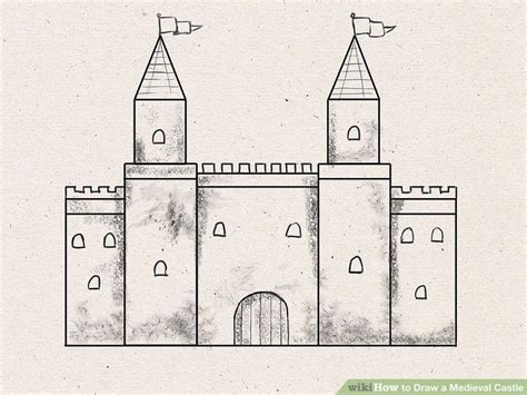 How To Draw A Medieval Castle Easy Step By Step Medieval Castle