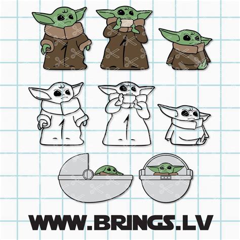 Printing And Graphic Arts Cricut Files Dxf File Eps File Baby Yoda Svg