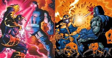 Thanos Vs Darkseid When Marvel And Dc Crossed Over In Comic History