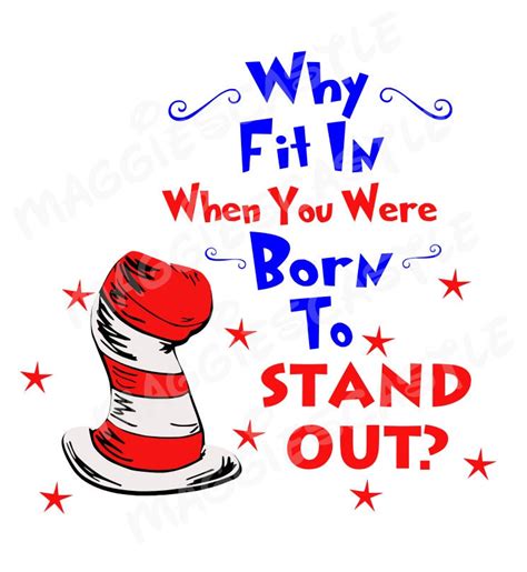 Diy Vinyl Iron On Dr Seuss Why Fit In Decal