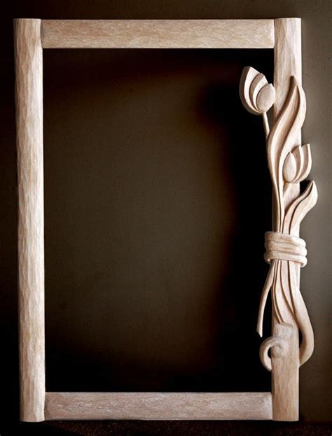 Wood Carving Mirror Frame By Athanasia Pastrikou Wood Carving Art