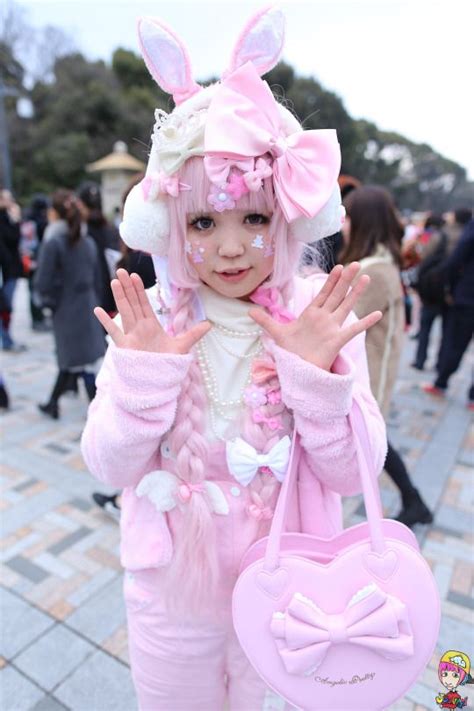 Decora Pink Plum Bunny Girl Harajuku Fashion Kawaii Pastel Goth
