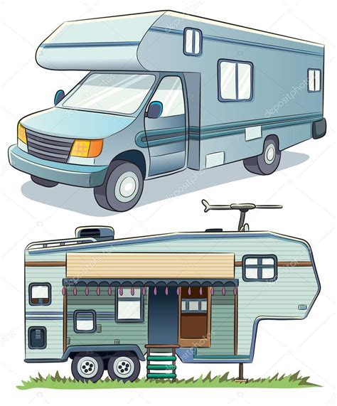 Cartoon illustration of RV car — Stock Vector © h4nk #44783613