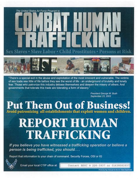 Human Trafficking Recognize Signs Report Royal Air Force Lakenheath Article Display