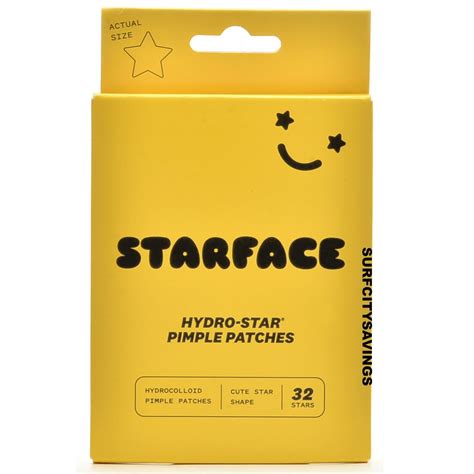 Starface Hydro Star Hydrocolloid Pimple Patches 32 Count Stars Exp 03