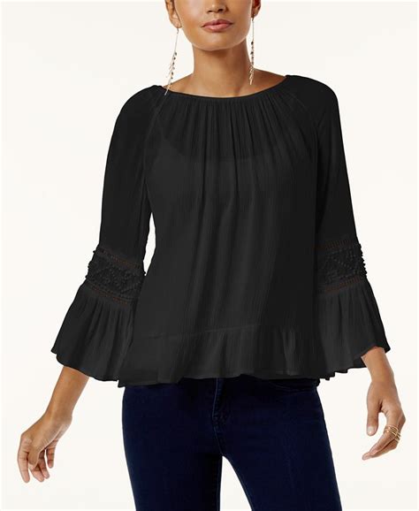 Inc International Concepts Inc Bell Sleeve Peasant Top Created For