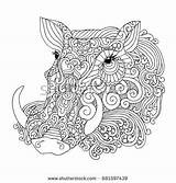 Boar Warthog Colouring Pig Sanglier Mallow Ecrire Dessiner sketch template