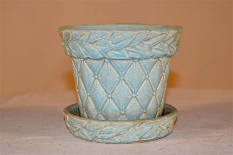 McCoy 1949 Turquoise Flower Pot at 1stDibs | mccoy flower pots, mccoy