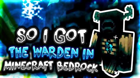 So I Got The Warden In Minecraft Bedrock Addon Youtube