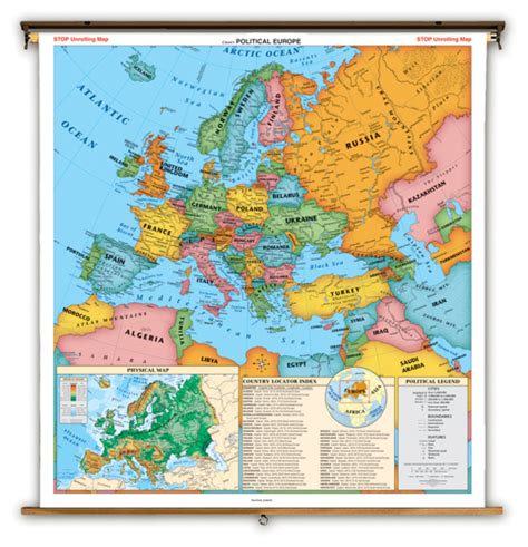 Roller Maps Europe Political School Classroom Map