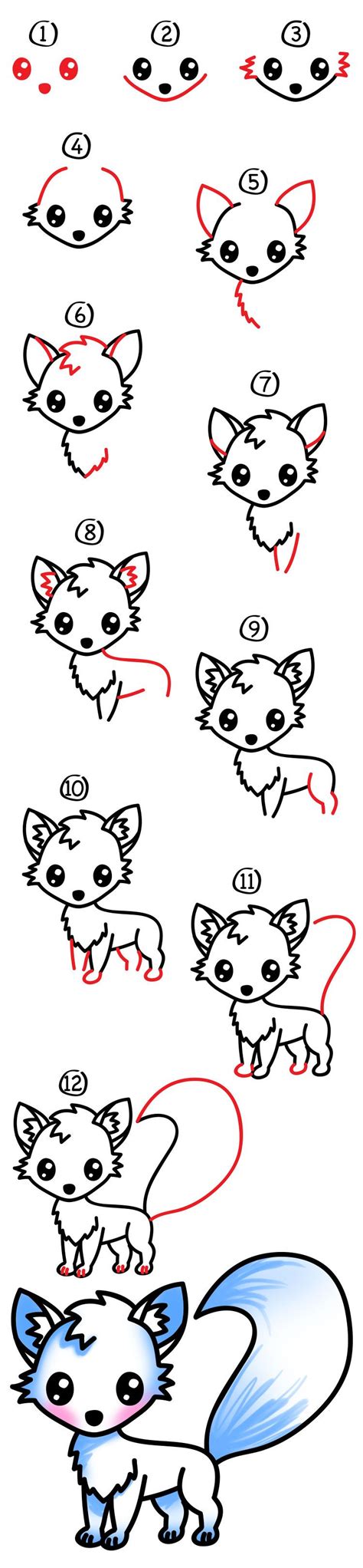 Cute Fox Drawing Easy Step By Step Joined Newsletter Navigateur
