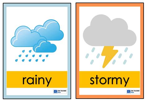 Weather Flashcards Fun Teacher Files