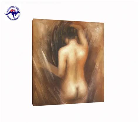 Ready To Hang Nude Art Naked Woman Oil Painting Framed With A Wooden