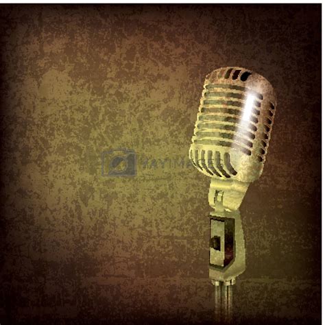 Abstract Music Background With Retro Microphone By Lem Vectors