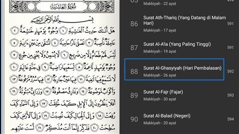 Surat Al Ghasyiyah Ayat Dan Artinya Lengkap Tulisan Arab Latin My XXX