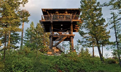 Tour This Timber Frame Fire Tower Cabin In Montana