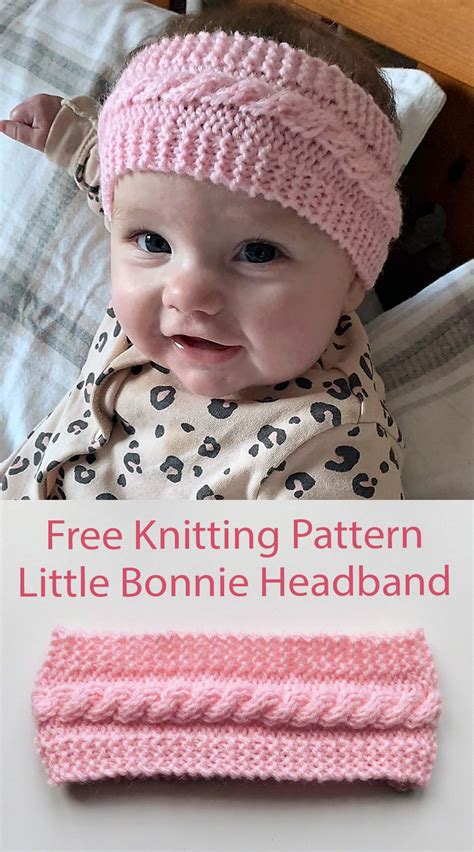Free Baby Headband Knitting Pattern Little Bonnie Cabled Earwarmer