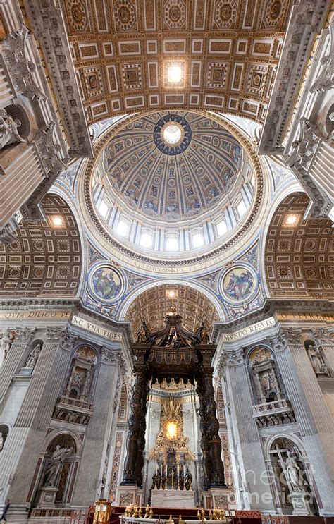 Inside Of St Peter Basilica In Vatican City Photograph By Michal