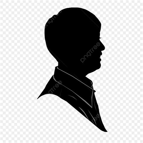 Smiling Silhouette Transparent Background Man Smiling Silhouette Man