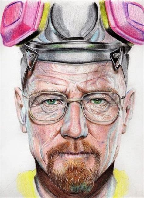 Realistic Illustration Of Bryan Cranstons Character In Breaking Bad Walter White Aka