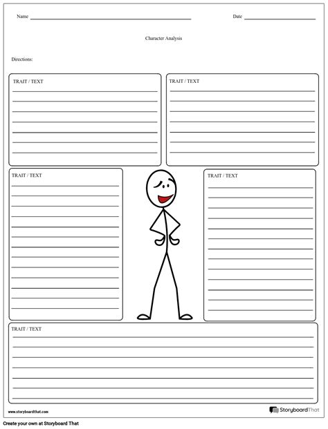 Printable Character Traits Worksheet