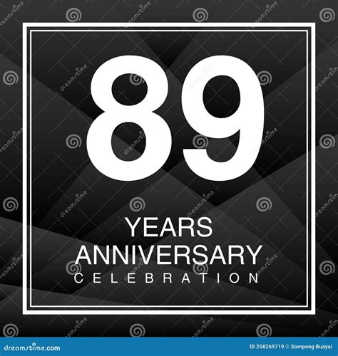 89 year anniversary celebration logo vector on red background 89 number design 89th birthday