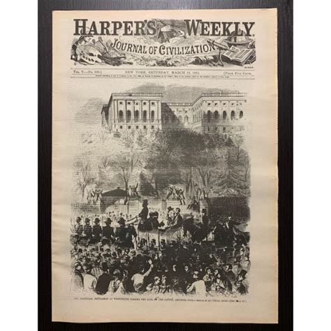 Sold Price 1861 Civil Warabraham Lincoln Inauguration Newspaper