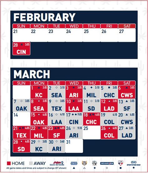 Cleveland Indians Announce Spring Training Broadcast Schedule For 2021
