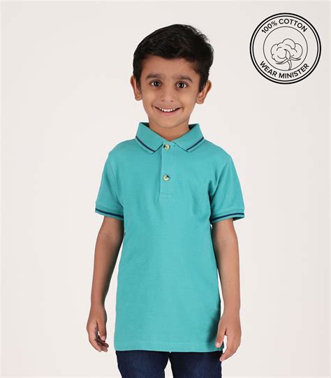 Buy Polo Shirt Teal Color For Kids Online In Pakistan Wearminister